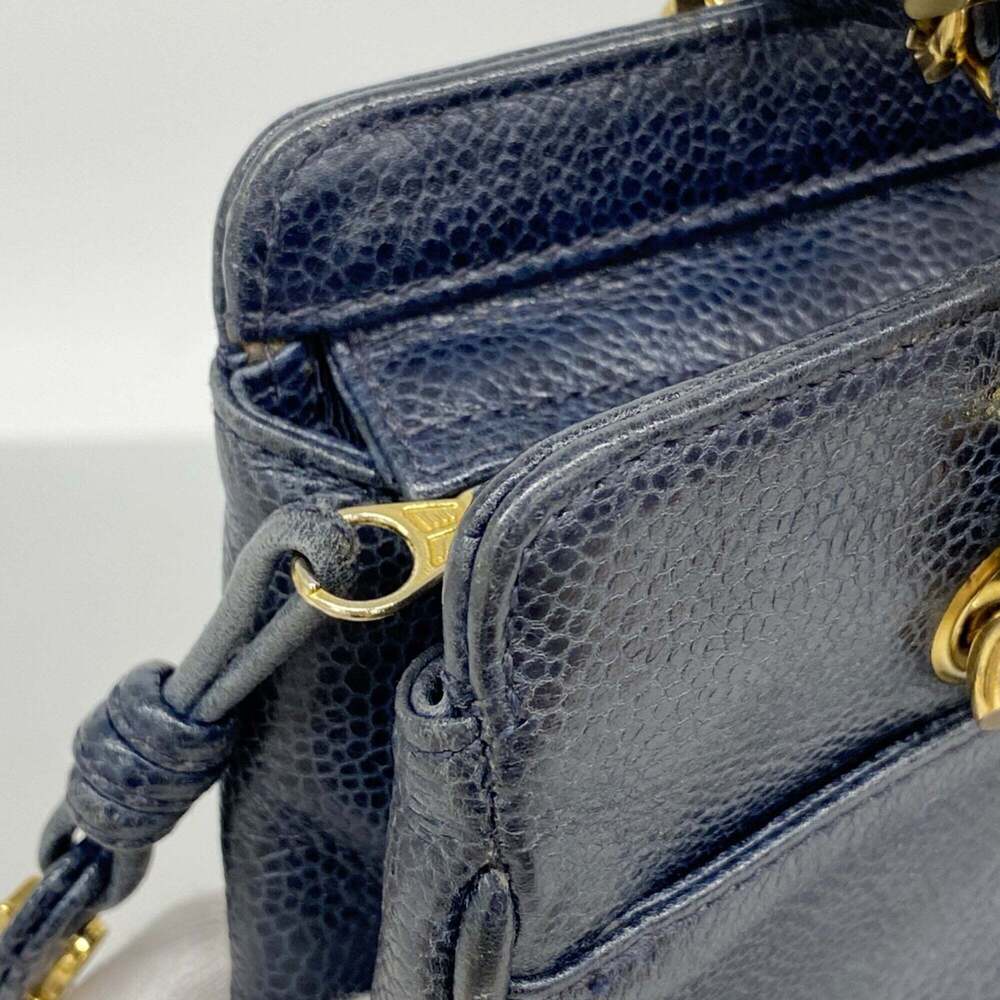 CHANEL Blue Caviar Leather Tote Bag - Picture 8 of 11